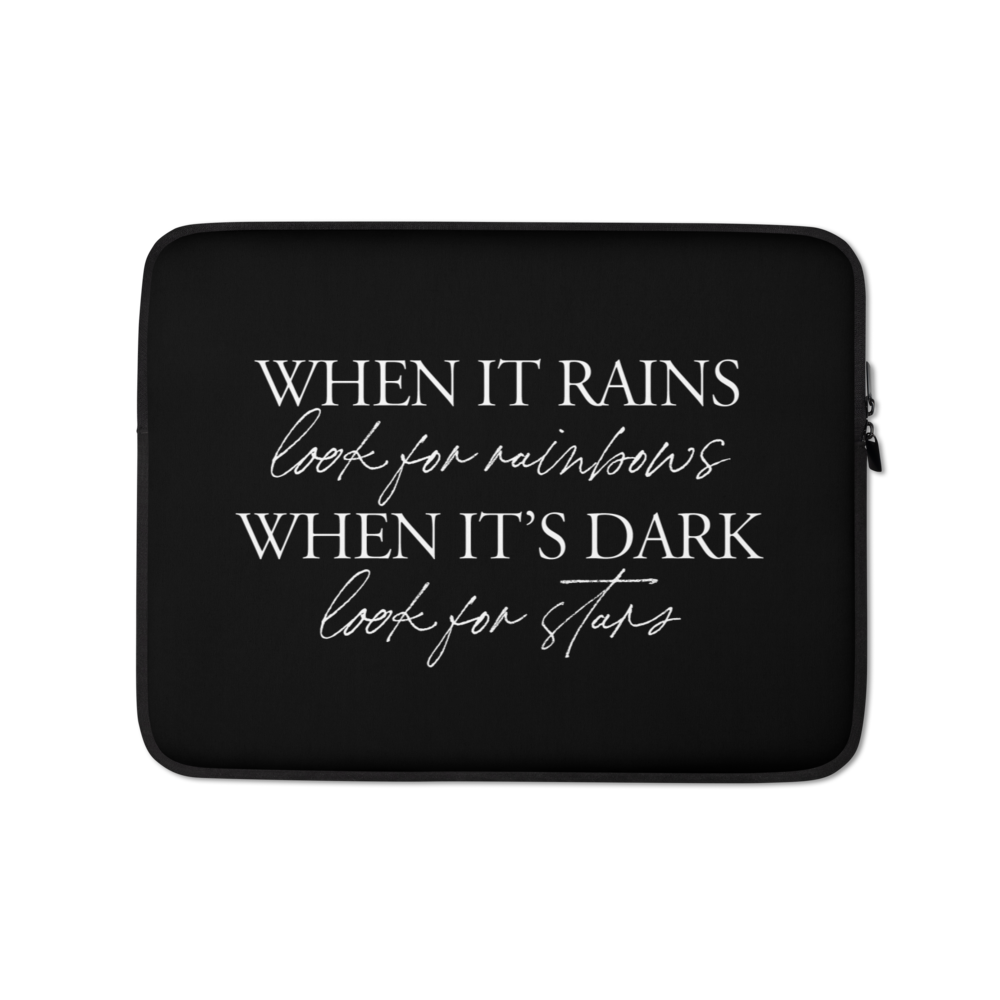 13″ When it rains, look for rainbows (Quotes) Laptop Sleeve by Design Express