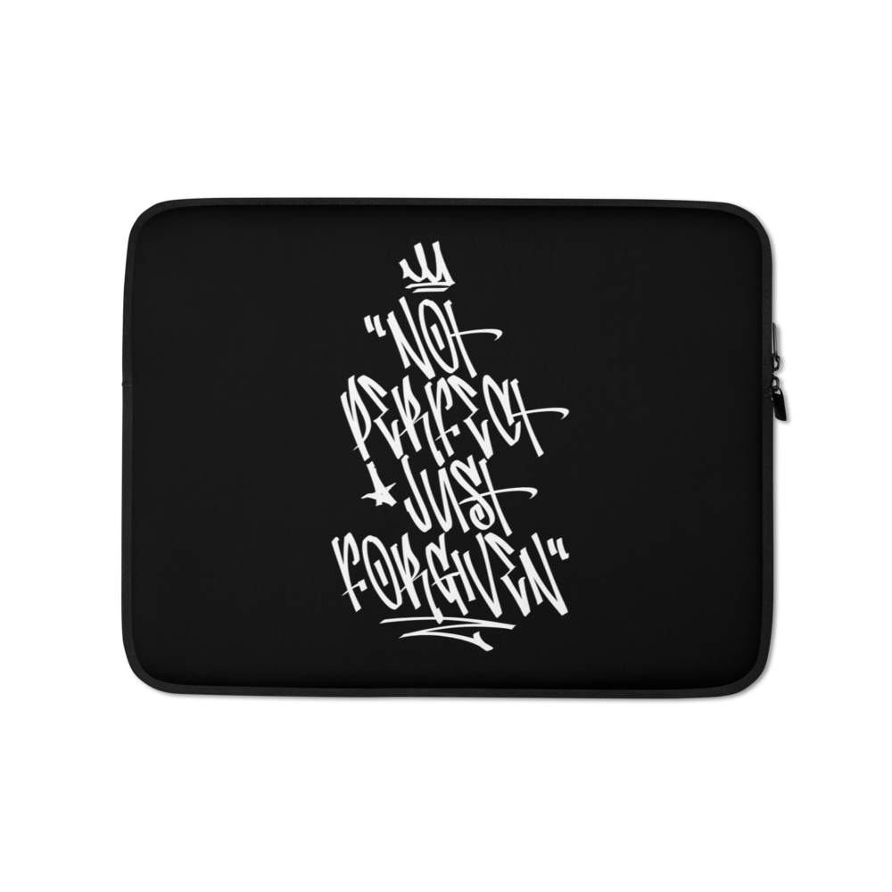 13″ Not Perfect Just Forgiven Graffiti (motivation) Laptop Sleeve by Design Express