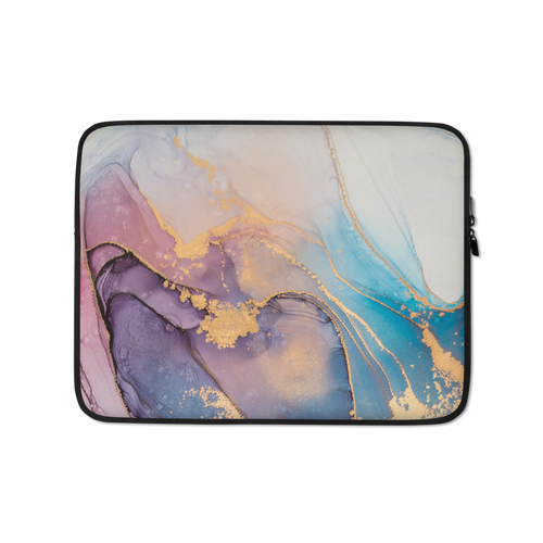 13″ Soft Marble Liquid ink Art Full Print Laptop Sleeve by Design Express