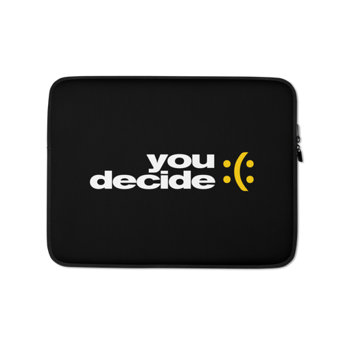 13″ You Decide (Smile-Sullen) Laptop Sleeve by Design Express