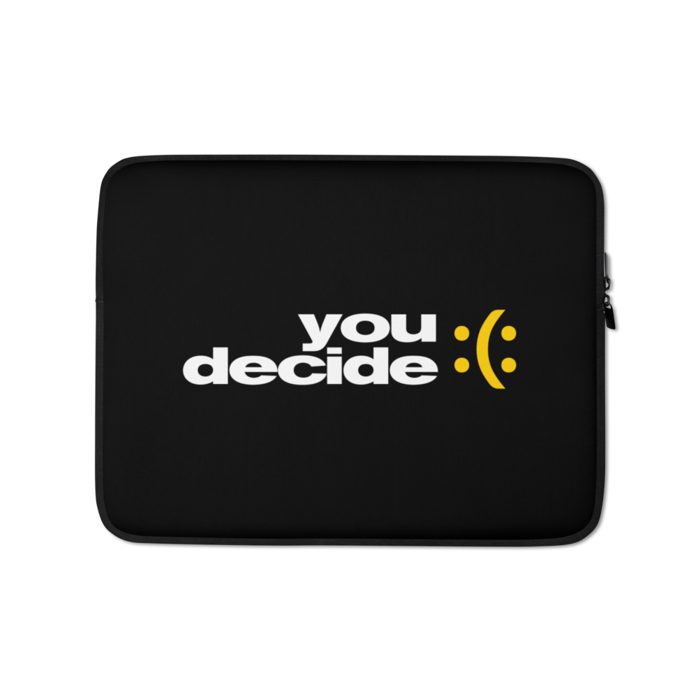 13″ You Decide (Smile-Sullen) Laptop Sleeve by Design Express