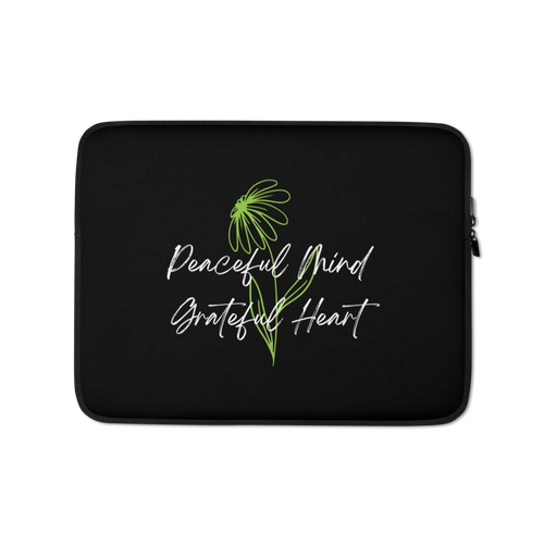 13″ Peaceful Mind Grateful Heart Laptop Sleeve by Design Express