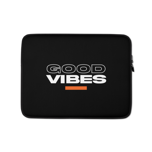 13″ Good Vibes Text Laptop Sleeve by Design Express