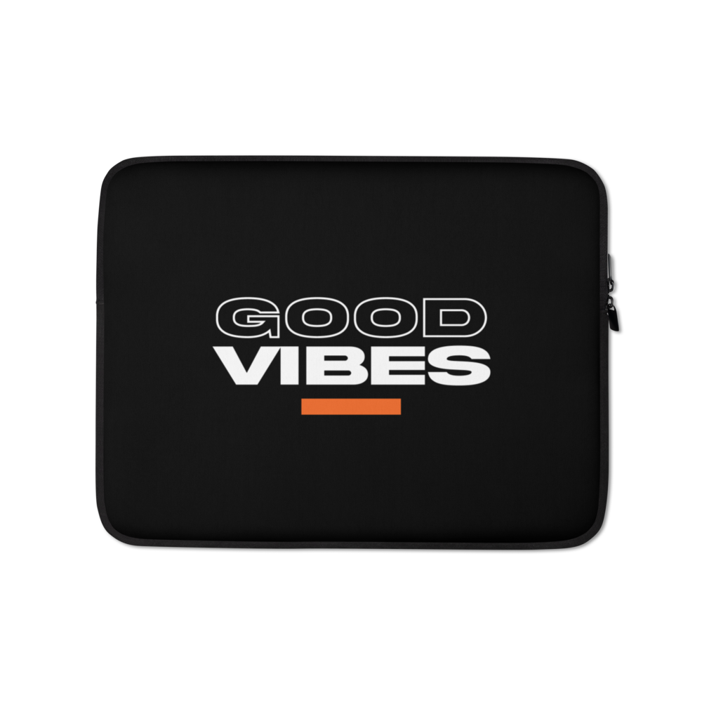 13″ Good Vibes Text Laptop Sleeve by Design Express
