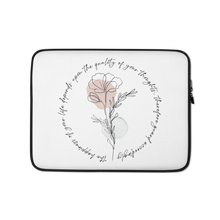 13″ the happiness of your life deppends upon the quality of your thoughts Laptop Sleeve by Design Express