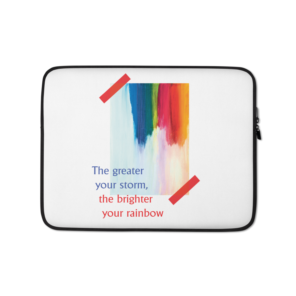 13″ Rainbow Laptop Sleeve White by Design Express