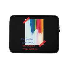 13″ Rainbow Laptop Sleeve Black by Design Express