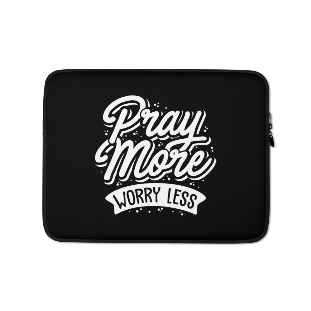 13″ Pray More Worry Less Laptop Sleeve by Design Express