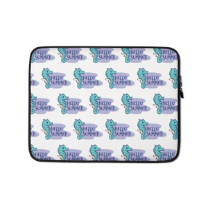 13″ Seahorse Hello Summer Laptop Sleeve by Design Express