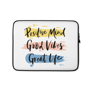 13″ Positive Mind, Good Vibes, Great Life Laptop Sleeve by Design Express