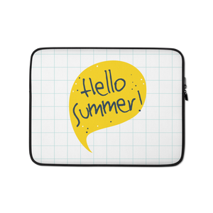 13″ Hello Summer Yellow Laptop Sleeve by Design Express