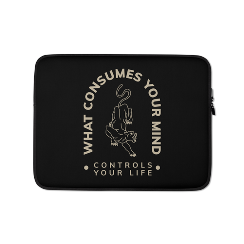 13″ What Consume Your Mind Laptop Sleeve by Design Express