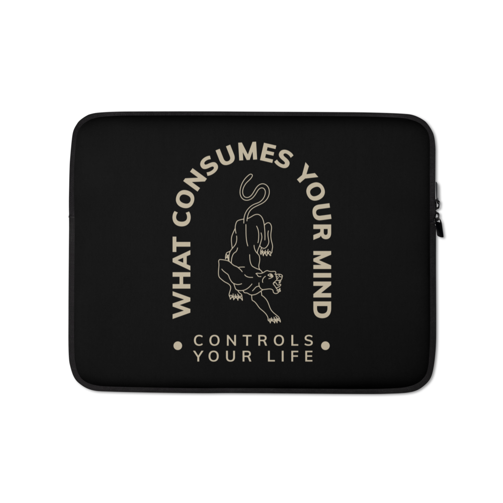 13″ What Consume Your Mind Laptop Sleeve by Design Express