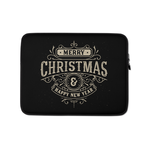 13″ Merry Christmas & Happy New Year Laptop Sleeve by Design Express