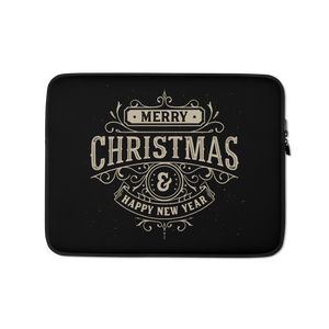 13″ Merry Christmas & Happy New Year Laptop Sleeve by Design Express