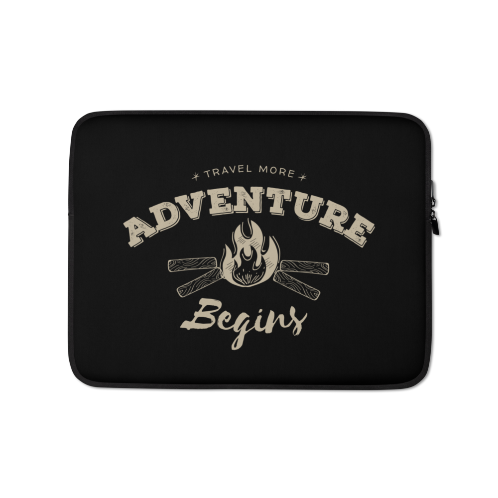 13″ Travel More Adventure Begins Laptop Sleeve by Design Express
