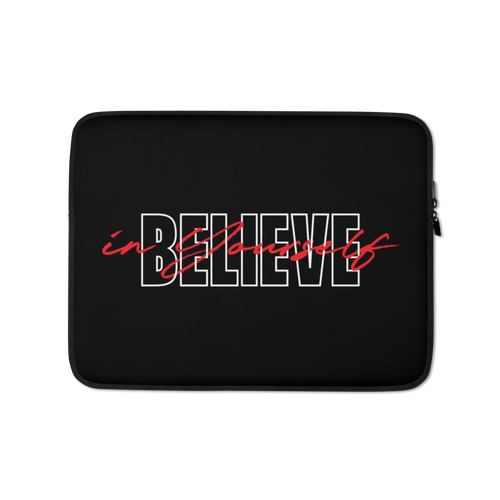 13″ Believe in yourself Typography Laptop Sleeve by Design Express