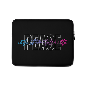 13″ Peace is the Ultimate Wealth Laptop Sleeve by Design Express