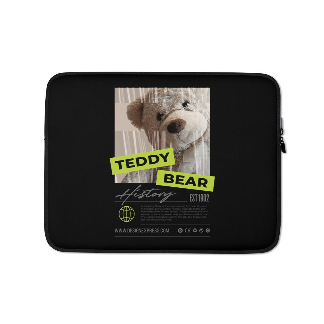 13″ Teddy Bear Hystory Laptop Sleeve by Design Express