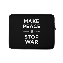 13″ Make Peace Stop War (Support Ukraine) Black Laptop Sleeve by Design Express