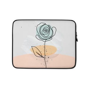 13 in Pasty Flower Line Laptop Sleeve by Design Express