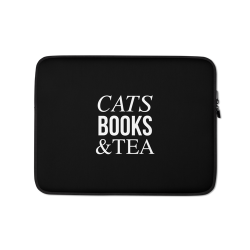 13 in Cats Books Tea (Funny) Laptop Sleeve by Design Express