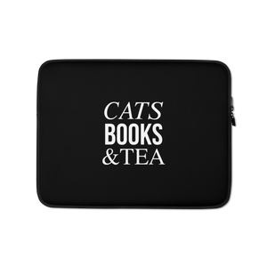 13 in Cats Books Tea (Funny) Laptop Sleeve by Design Express