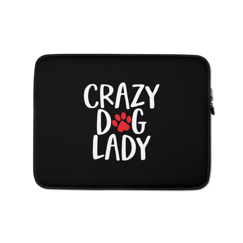 13 in Crazy Dog Lady (Dog lover) Funny Laptop Sleeve by Design Express