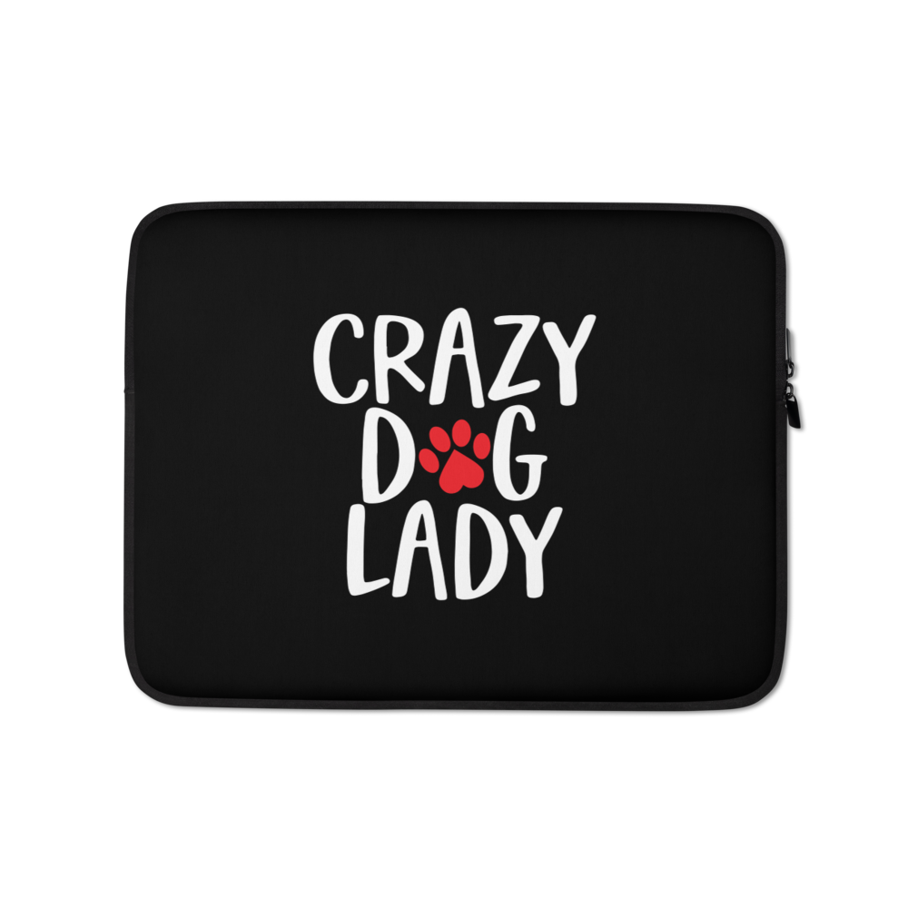 13 in Crazy Dog Lady (Dog lover) Funny Laptop Sleeve by Design Express