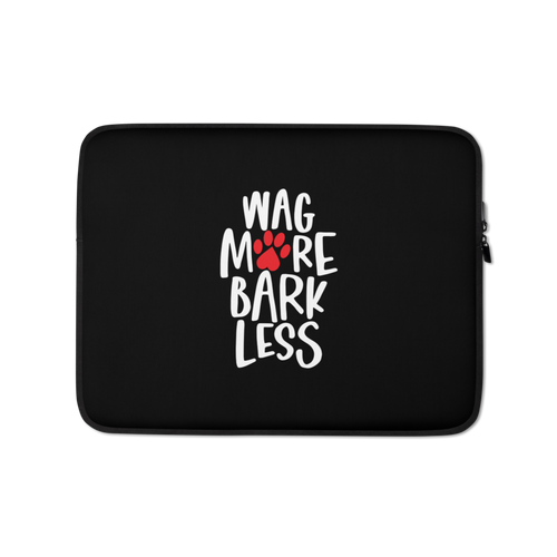 13 in Wag More Bark Less (Dog lover) Funny Laptop Sleeve by Design Express