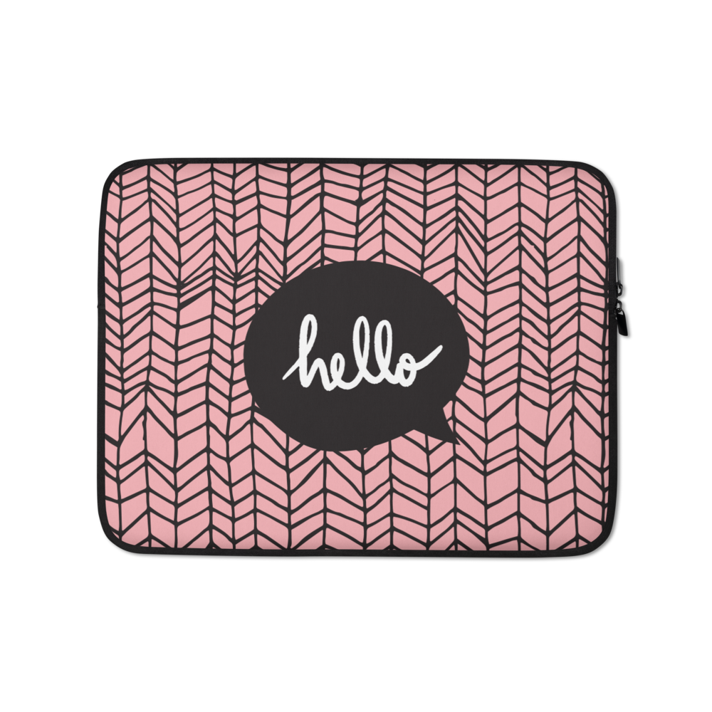 13 in Hello Laptop Sleeve by Design Express