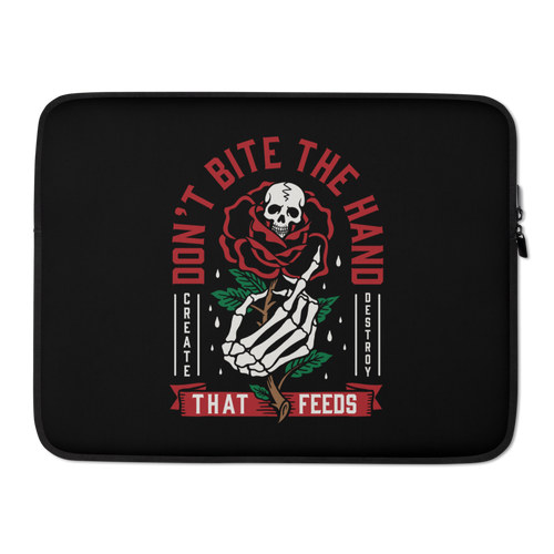 15″ Don't Bite The Hand That Feeds Laptop Sleeve by Design Express