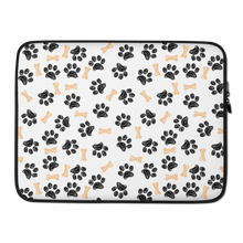 15″ Dog Paws and Bones Pattern Laptop Sleeve by Design Express