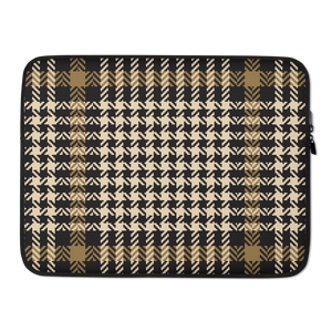 15″ Herringbone Glen Plaid Pattern Laptop Sleeve by Design Express