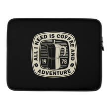 15″ All I Need Is Coffee And Adventure Laptop Sleeve by Design Express