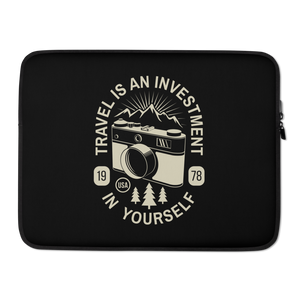 15″ Travel Is An Investment In Yourself Laptop Sleeve by Design Express