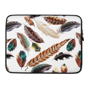 15″ Feathers Pattern Laptop Sleeve by Design Express