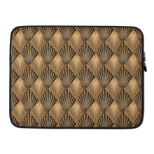 15″ Golden Art Deco Pattern Laptop Sleeve by Design Express