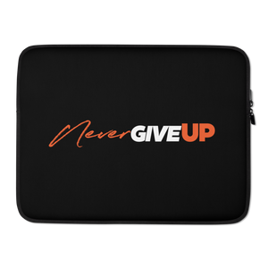 15″ Never Give Up (Motivation) Laptop Sleeve by Design Express