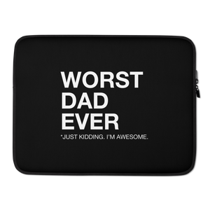 15″ Worst Dad Ever (Funny) Laptop Sleeve by Design Express