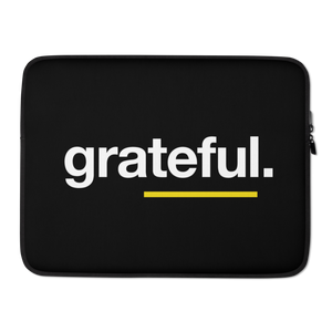 15″ Grateful (Sans) Laptop Sleeve by Design Express