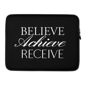 15″ Believe Achieve Receieve Laptop Sleeve by Design Express
