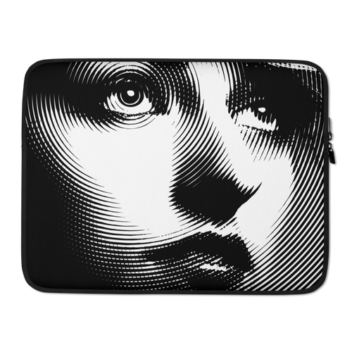 15″ Face Art Black & White Laptop Sleeve by Design Express