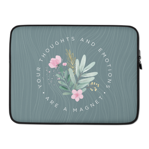 15″ Your thoughts and emotions are a magnet Laptop Sleeve by Design Express