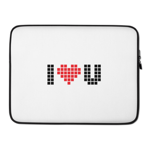 15″ I Heart U Pixel Laptop Sleeve by Design Express