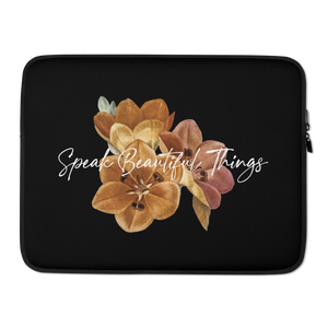 15″ Speak Beautiful Things Laptop Sleeve by Design Express