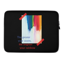 15″ Rainbow Laptop Sleeve Black by Design Express