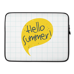 15″ Hello Summer Yellow Laptop Sleeve by Design Express