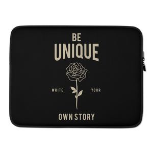 15″ Be Unique, Write Your Own Story Laptop Sleeve by Design Express