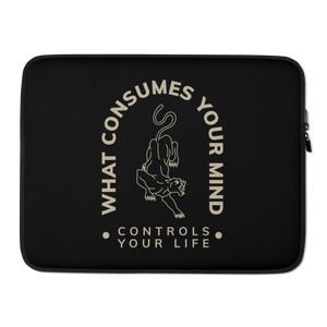 15″ What Consume Your Mind Laptop Sleeve by Design Express